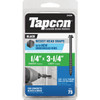 Tapcon 1-4 In. x 3-1-4 In. Hex Washer Head Black Concrete Screw Anchor (75 Ct.) 24394 226450