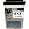 Big Timber #15 x 3 In. Wafer Head Black Wood Screw (25-Count) WTX153-25