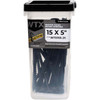 Big Timber #15 x 5 In. Wafer Head Black Wood Screw (25-Count) WTX155-25