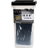 Big Timber #15 x 6 In. Wafer Head Black Wood Screw (25-Count) WTX156-25