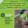 Home Armor 64 Oz. Hose End Sprayer Deck & Patio Wash with Microban HA512 792512
