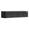 18x16x96 in Black Diamond Tread Aluminum Topsider Truck Box with Flip-Up Doors