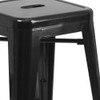 24" High Backless Black Metal Counter Height Stool  CH-31320-24-BK-GG