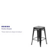 24" High Backless Black Metal Counter Height Stool  CH-31320-24-BK-GG