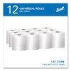 Scott Essential Hardwound Paper Towels, 1 Ply, Continuous Roll Sheets, 800 ft, White 01052