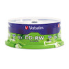 Verbatim CD-RW Disc, 700MB/80min, 4X/12X, Spndl, PK25 VER95155