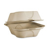 Fiber Hinged Containers, Burger Box, 6.5 x 6 x 3.2, Natural, Paper, 500PK