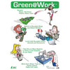 Zing Environmental Awareness Poster, Green @ Work, 22 in H x, 16 in W, Plastic 5004