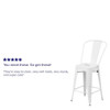 24"H White Metal Counter Height Stool w-Back, PK4  4-CH-31320-24GB-WH-GG