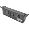 Tripp Lite Outlet Strip, Surge, USB, 3 5-15R, 5-15P, 10 ft., Black TLP310USBS