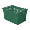 Hang & Stack Storage Bin, Plastic, Green, 13 1/4 in H, 15 3/4 in W, 23 5/8 in L