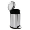 Simplehuman 12 gal Round Step-On Can, Brushed, Stainless Steel, 7.6 in CW1852