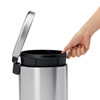 Simplehuman 12 gal Round Step-On Can, Brushed, Stainless Steel, 7.6 in CW1852