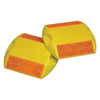 Pavement Marker, Retroreflective Polymer, 4 in Length, 3 3/4 in Width, 5/8 in Height, Yellow