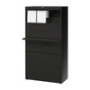 Hirsh 30" W 5 Drawer Lateral File Cabinet, Black,  A4/Legal/Letter 14980