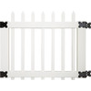 41-1/2 In. W. x 3 Ft. H. Spaced White Vinyl Picket Gate 160278