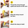 Wrap-It Storage 5 In. & 8 In. Multi-Color Self-Gripping Cable Ties (20-Pack) 420-48MC 541274
