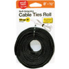 Wrap-It Storage 8 In. Black Self-Gripping Cable Tie Roll (50-Pack) 450-CTR-8BL 543010