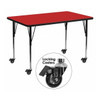 Rectangle Activity Table, Laminate, Red