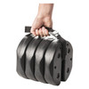 Tailgate Canopy Weights W/ Carry Strap, (4) 10 lb Weights, Plastic/Cement, Black