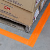 Floor Marking Tape, Polyester, Solid, Orange, 4 in W., 8 mil Thickness  104376