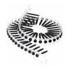 Drywall Screw, #7 x 1-5/64 in, Steel, Trim Head Square Drive, 4000 PK
