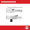Milwaukee Tool 1-4 in. Drive 3 in. Ratchet 48-22-9003