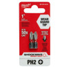 SHOCKWAVE 1 in Phillips No. 2 Impact Duty Power Bit, 2 PK  48-32-4412