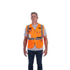 Class 2 Breakaway High Visibility Orange Mesh Safety Vest - 4X-Large-5X-Large  48-73-5128