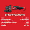 Milwaukee Tool M18 FUEL 7 in Variable Speed Polisher (Tool Only) 2738-20