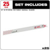 Milwaukee Tool 12" 18 TPI The Torch SAWZALL Blades (25 Pk) 48-00-8789