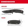 Milwaukee Tool 3.5 in HARDLINE Smooth Blade Pocket Knife 48-22-1999