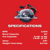 Milwaukee Tool M18 6 1-2 in Circular Saw (Tool Only) 2630-20