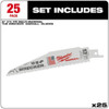 The WRECKER Multi-Material SAWZALL Blade 6" 7-11TPI 25pk  48-00-8701