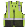 Ergodyne Safety Vest,Mesh,BB,Zip,Cl 2,HV,Lm,2X/3X 8210ZBK