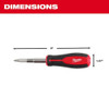 Milwaukee Tool Multi-Bit Screwdriver,8 in L 48-22-2914