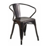 Contemporary Chair, 21-1/2 in W 19" L 27-3/4" H, Integrated