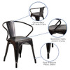 Contemporary Chair, 21-1-2 in W 19" L 27-3-4" H, Integrated  CH-31270-BQ-GG
