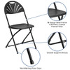 Flash Furniture Black Plastic Folding Chair,PK8 8-LE-L-4-BK-GG