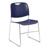 Stacking Chair, 8500 Series, Polypropylene Navy Blue, PK4
