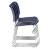 Stacking Chair, 8500 Series, Polypropylene Navy Blue, PK4  8505