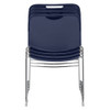 Stacking Chair, 8500 Series, Polypropylene Navy Blue, PK4  8505