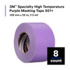 Painter's Tape, 100 mm W x 60 yd L, 7.3 mil Thick, Purple, Rubber Adhesive, 8 PK  501+