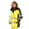 Occunomix Rain Jacket with Hood, Polyester, Class 3 R, Yellow, 4XL SP-BRJ-Y4X