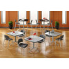 CafeWorks Bistro Stool, Graphite Seat and Back, Silver Frame, For 42 in H Table  64527