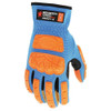 FF2931 Mechanics Gloves, Synthetic Leather Palm, Spandex Back, M, Beige-Blue  FF2931M