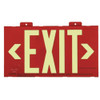 Exit Sign, Plastic, 15-3-8" W, 8-3-4" H, Exit (Double Arrows), Red  GRAN1392