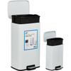 Honey Can Do 7.92 Gal. & 1.3 Gal. White Stainless Steel Trash Cans (2-Count) TRS-09076 631229