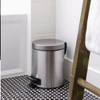 Ninestars 1.3 Gal. Foot Pedal Round Trash Can SOT-5-1 601533