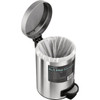 Ninestars 1.3 Gal. Foot Pedal Round Trash Can SOT-5-1 601533